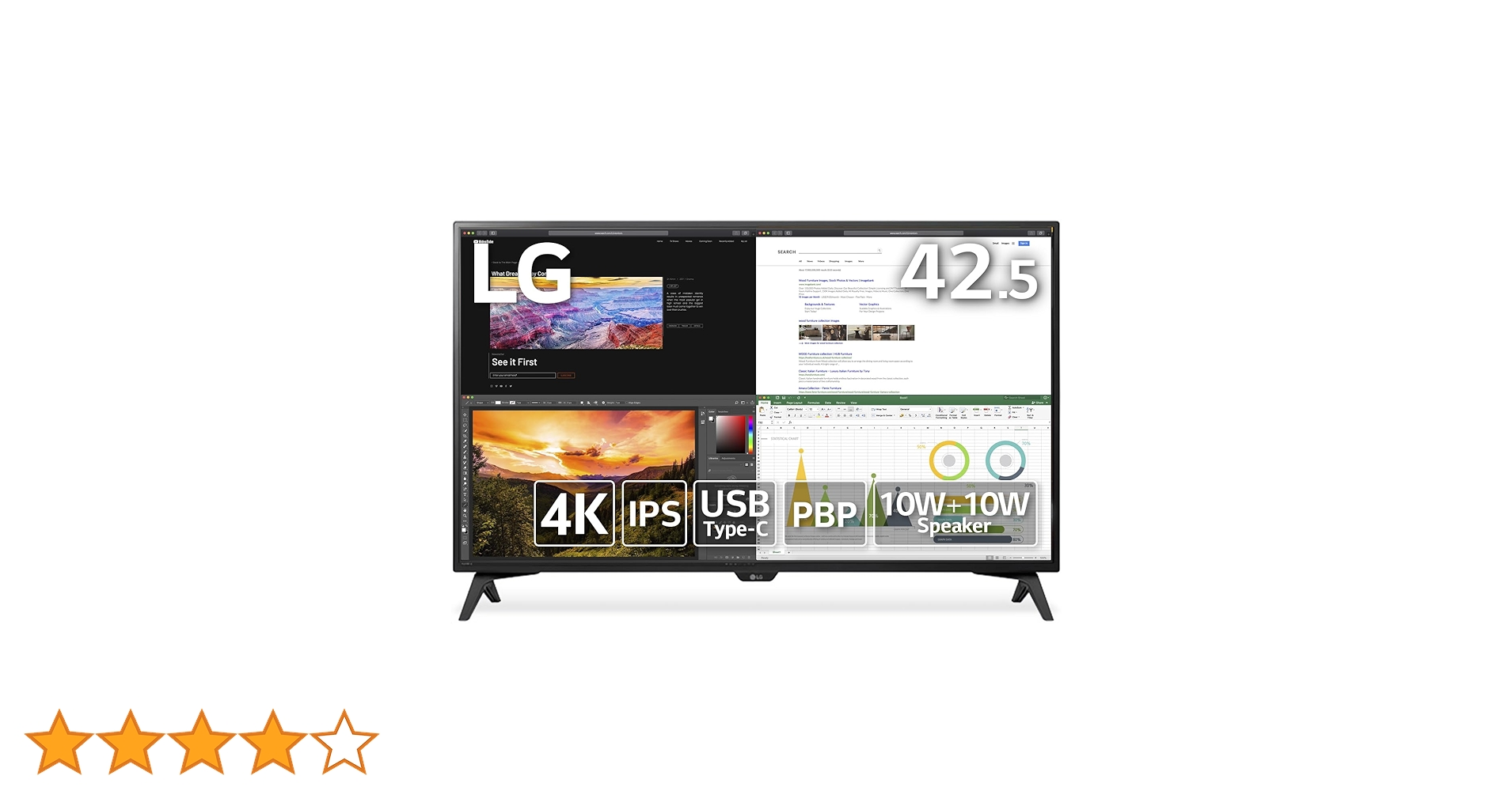 Amazon.co.jp: LG Monitor Display, 43UN700T-B 42.5 inch, 4K